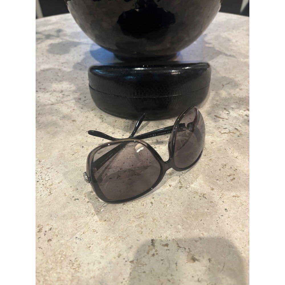 Gucci GG 3500/S Oversized Butterfly Sunglasses Grey Gradient Italy Silver Logo